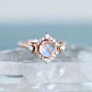 NEW Bohemian BoHo style Moonstone Sterling Silver 925 Magical Ring